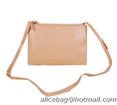 Celine Trio Calfskin Leather Shoulder Bag C27002 Apricot