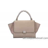 Celine Trapeze Top Handle Bag Original Calf&Nubuck Leather 8003 Apricot