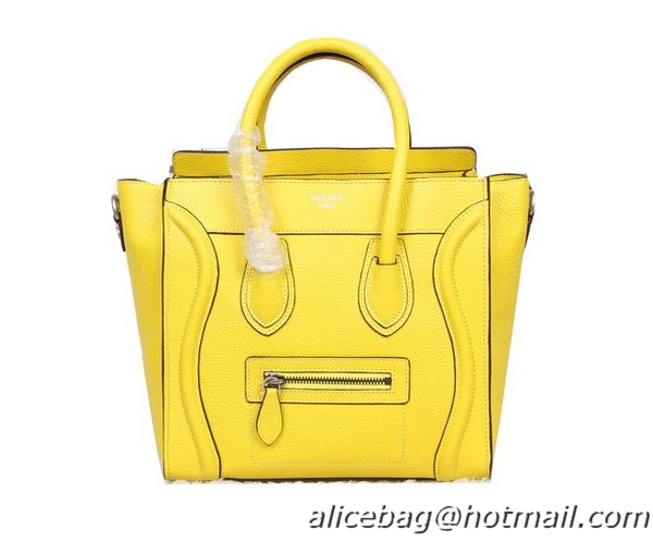 Celine Luggage Micro Tote Bag Original Grainy Leather 88023 Yellow