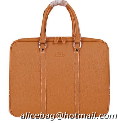 Hermes Briefcase Original Calf Leather HM086 Wheat