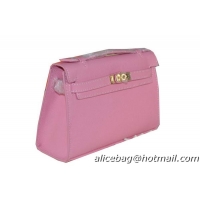 Hermes MINI Kelly 22cm Tote Bag Calfskin Leather Pink