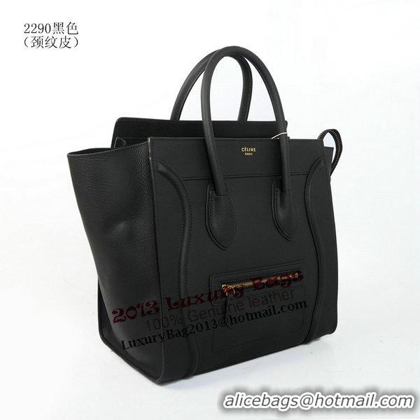 Celine Luggage Mini Boston Tote Bags Original Leather C2290 Black