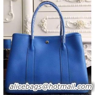 Buy Fashionable Hermes Garden Party 36cm 30cm Tote Bag Original Leather A129L Blue