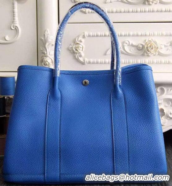 Buy Fashionable Hermes Garden Party 36cm 30cm Tote Bag Original Leather A129L Blue