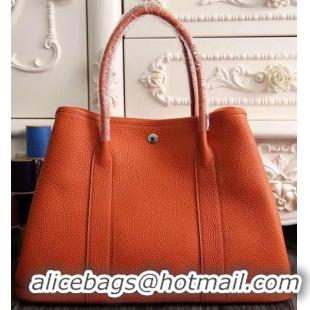 Sumptuous Hermes Garden Party 36cm 30cm Tote Bag Original Leather A129L Orange