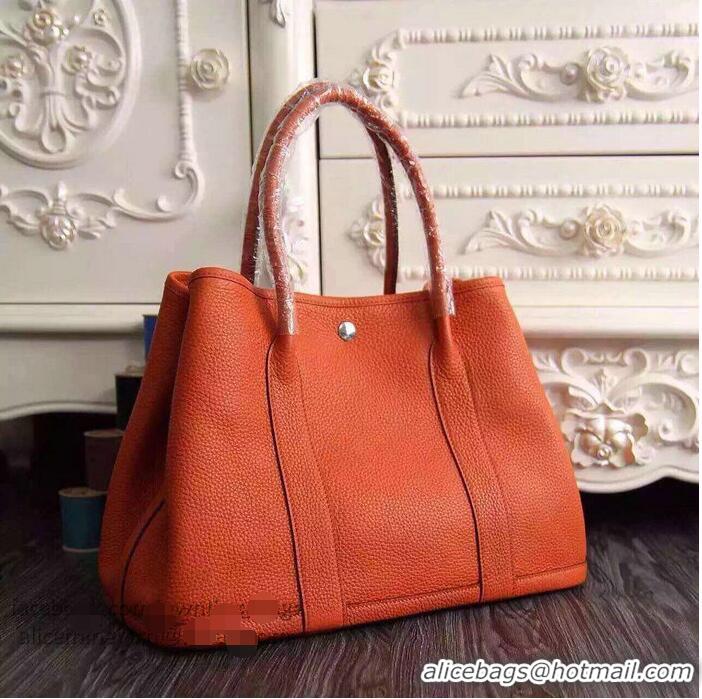 Sumptuous Hermes Garden Party 36cm 30cm Tote Bag Original Leather A129L Orange