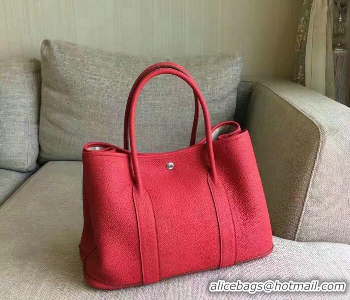 Fashion Hermes Garden Party 36cm 30cm Tote Bag Original Leather A129L Red