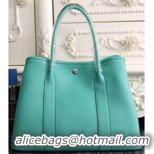 Comfortable Hermes Garden Party 36cm 30cm Tote Bag Original Leather A129L Light Green