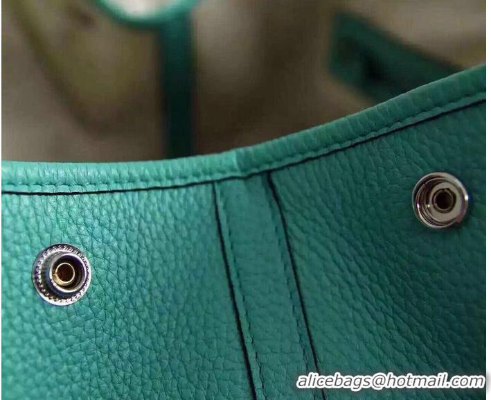 Comfortable Hermes Garden Party 36cm 30cm Tote Bag Original Leather A129L Light Green