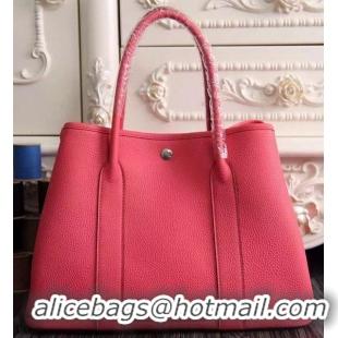 Perfect Hermes Garden Party 36cm 30cm Tote Bag Original Leather A129L Light Red