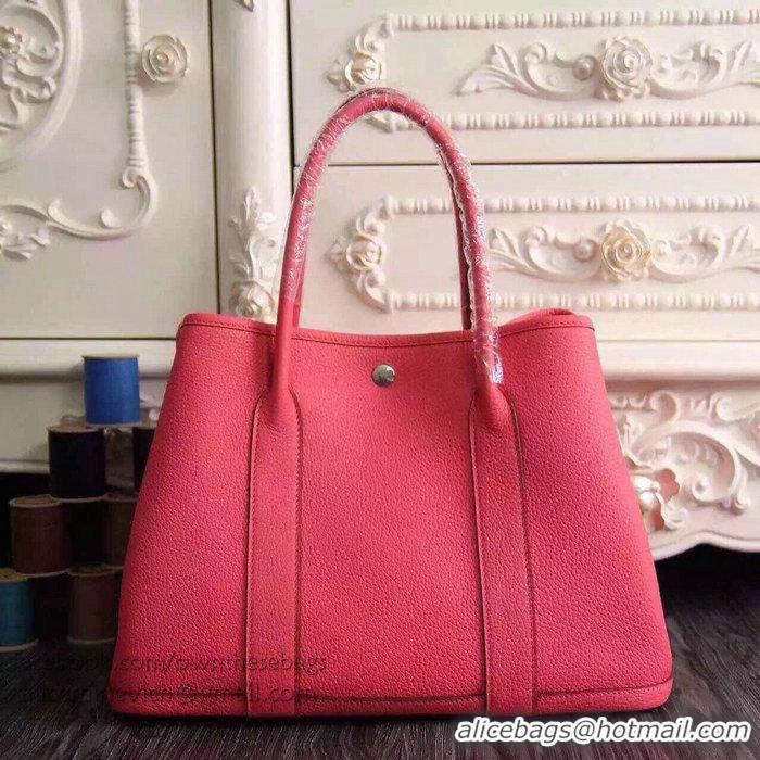 Perfect Hermes Garden Party 36cm 30cm Tote Bag Original Leather A129L Light Red