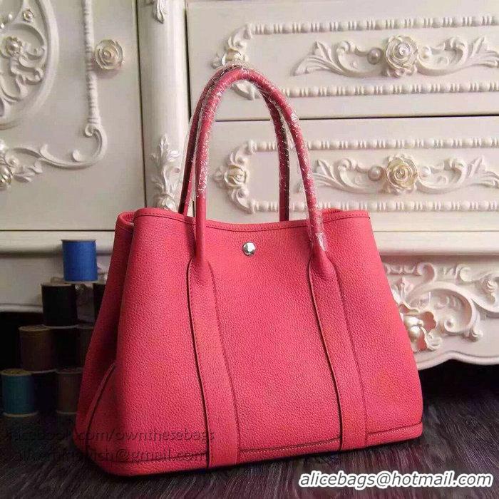 Perfect Hermes Garden Party 36cm 30cm Tote Bag Original Leather A129L Light Red