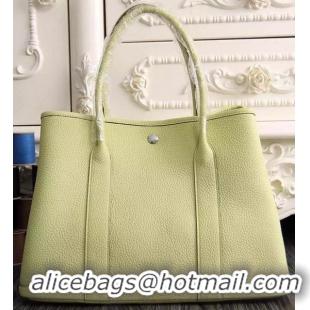 Discount Fashion Hermes Garden Party 36cm 30cm Tote Bag Original Leather A129L Light Yellow