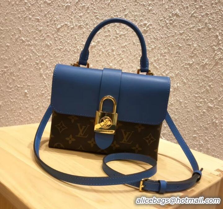 Shop Cheap Louis Vuitton Monogram Canvas and Leather Locky BB Bag M44321 Bleu Jean 2019