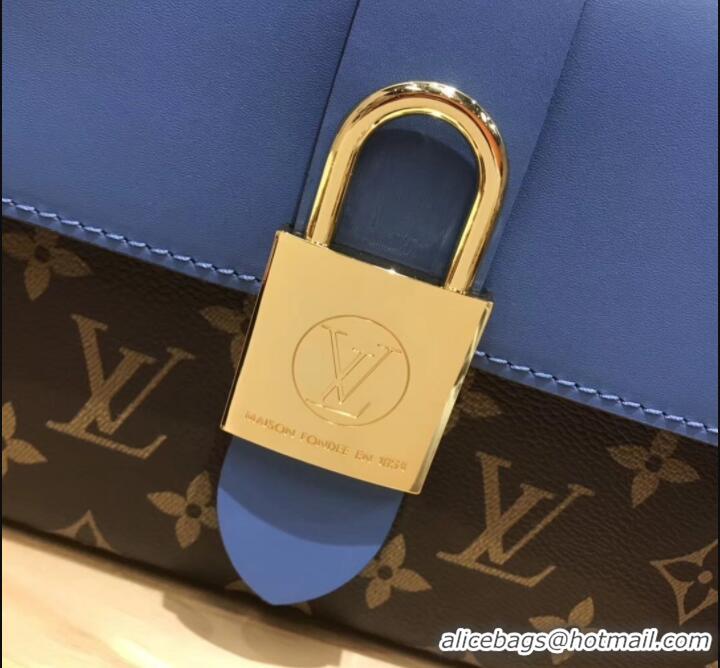 Shop Cheap Louis Vuitton Monogram Canvas and Leather Locky BB Bag M44321 Bleu Jean 2019