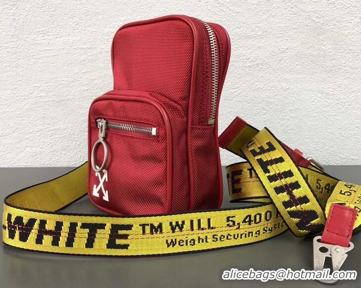 Traditional Discount Off-White Tape Crossbody Shoulder Bag OF40506 Red