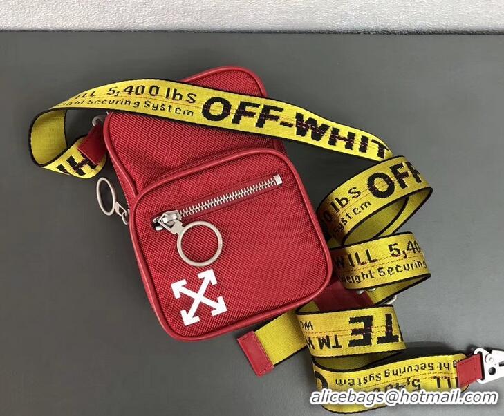 Traditional Discount Off-White Tape Crossbody Shoulder Bag OF40506 Red