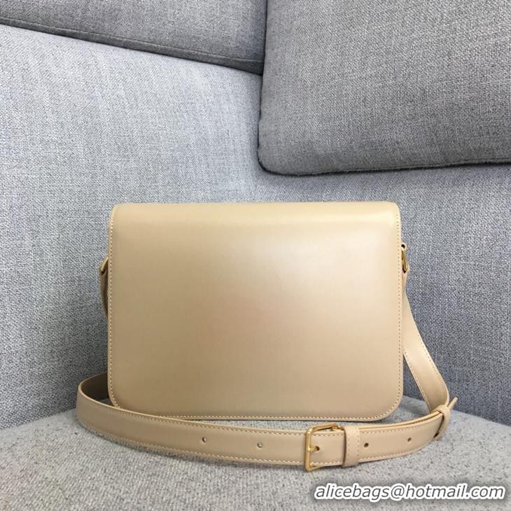 Top Sale Celine Shiny Calfskin Medium Triomphe Bag 187363 Nude 2019