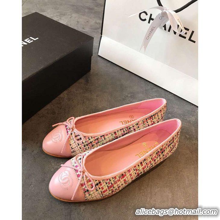 Newly Launched Chanel Classic Bow Flats Ballerinas Tweed G18016