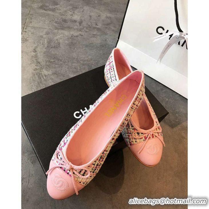 Newly Launched Chanel Classic Bow Flats Ballerinas Tweed G18016