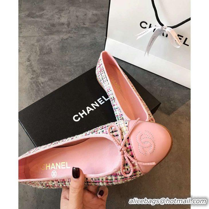 Newly Launched Chanel Classic Bow Flats Ballerinas Tweed G18016