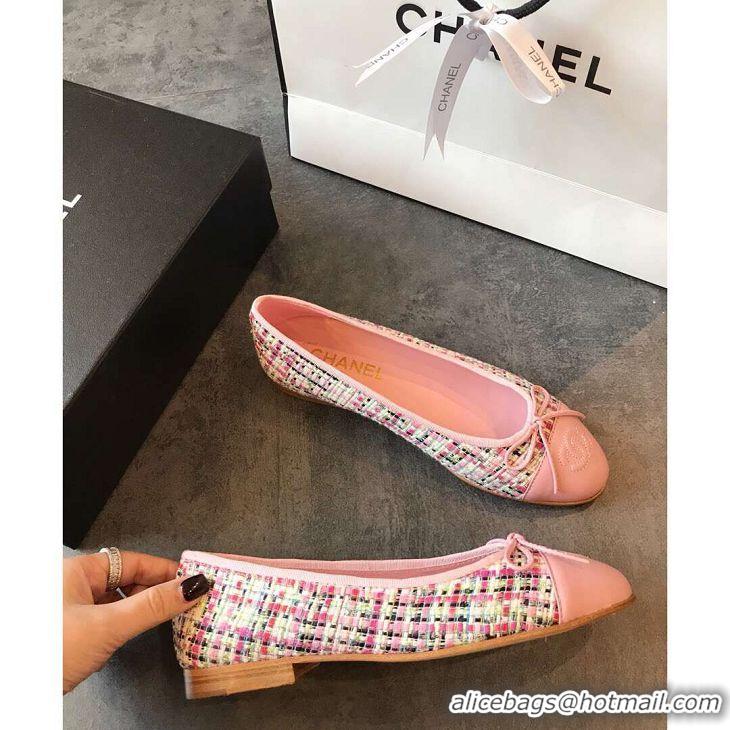 Newly Launched Chanel Classic Bow Flats Ballerinas Tweed G18016