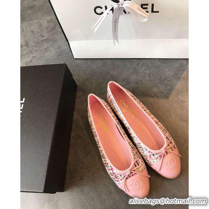 Newly Launched Chanel Classic Bow Flats Ballerinas Tweed G18016