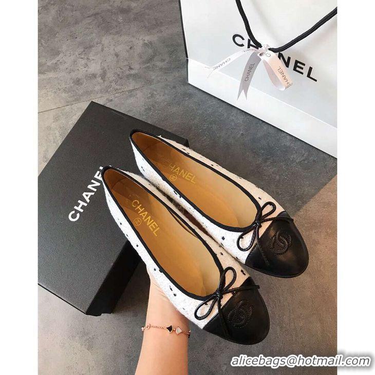 New Design Chanel Classic Bow Flats Ballerinas Tweed G18017