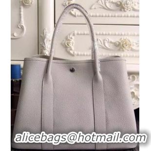 Cheapest Hermes Garden Party 36cm 30cm Tote Bag Original Leather A129L OffWhite