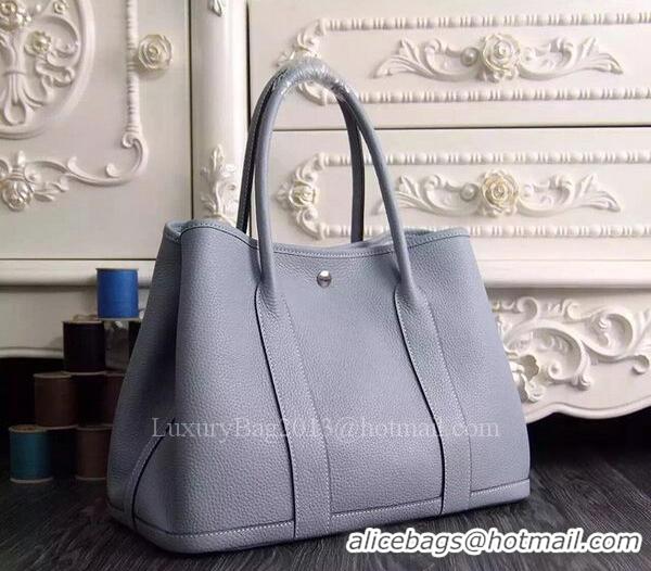 Faux Hermes Garden Party 36cm 30cm Tote Bag Original Leather A129L SkyBlue