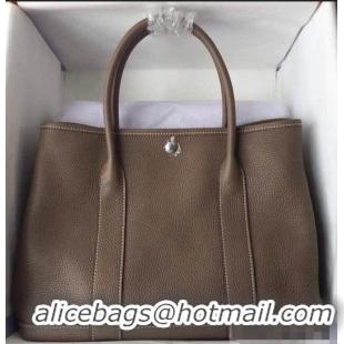 Best Quality Hermes Leather Garden Party Medium Bag H74001 Camel