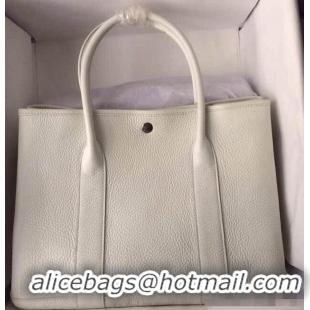 Super Quality Hermes Leather Garden Party Medium Bag H74001 White