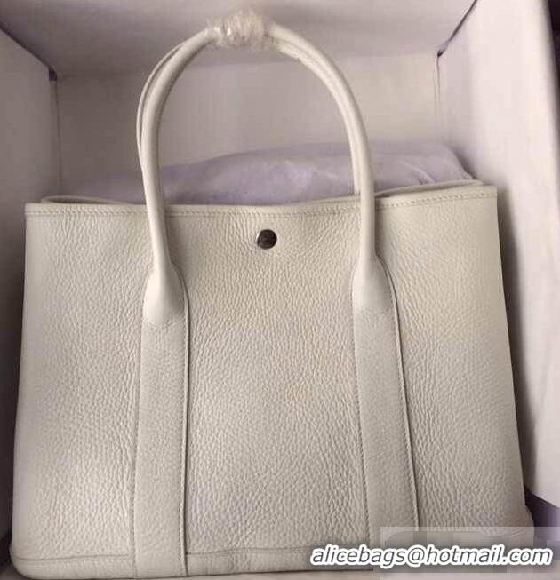 Super Quality Hermes Leather Garden Party Medium Bag H74001 White