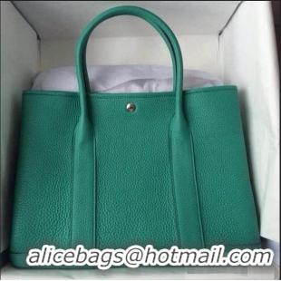 Promotion Hermes Leather Garden Party Medium Bag H74001 Green