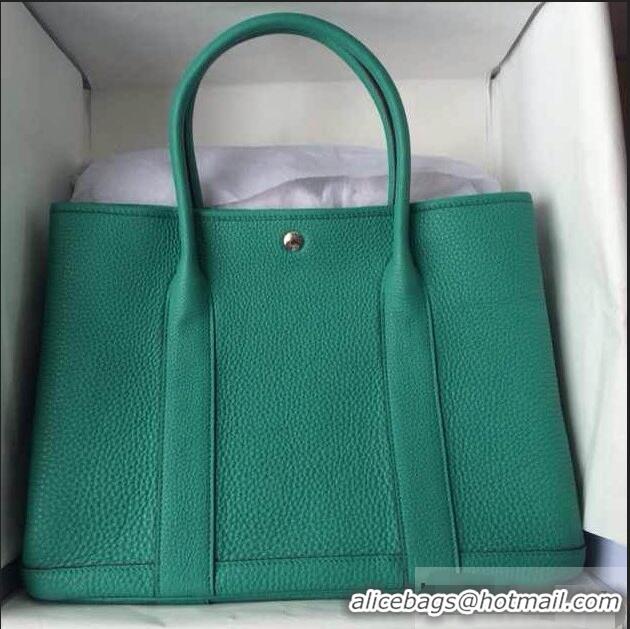 Promotion Hermes Leather Garden Party Medium Bag H74001 Green