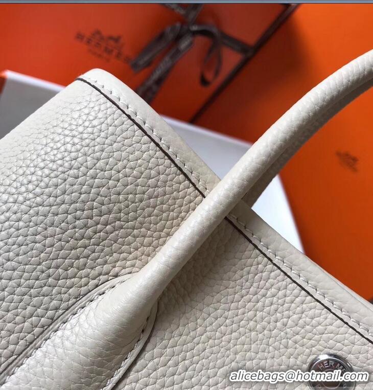 Luxury Discount Hermes Calfskin Garden Party 30/36 Bag H12601 Pearl Gray