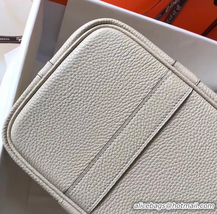 Luxury Discount Hermes Calfskin Garden Party 30/36 Bag H12601 Pearl Gray