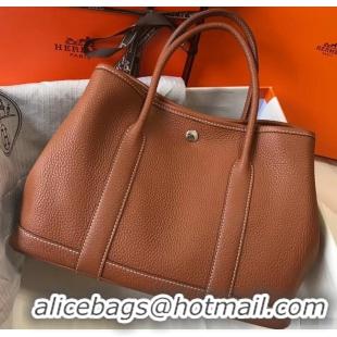 Trendy Design Hermes Calfskin Garden Party 30/36 Bag H12601 Brown