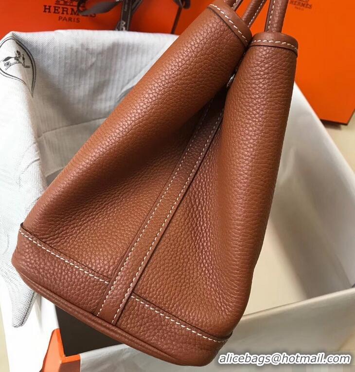 Trendy Design Hermes Calfskin Garden Party 30/36 Bag H12601 Brown