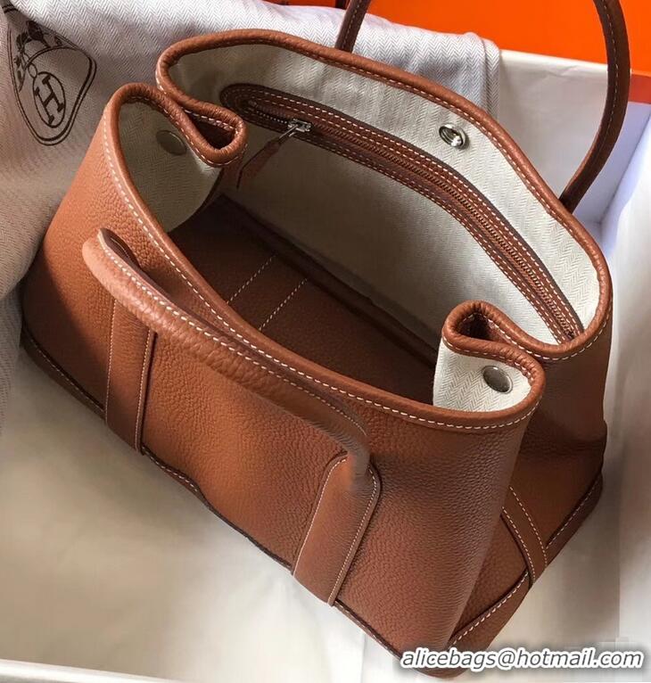 Trendy Design Hermes Calfskin Garden Party 30/36 Bag H12601 Brown