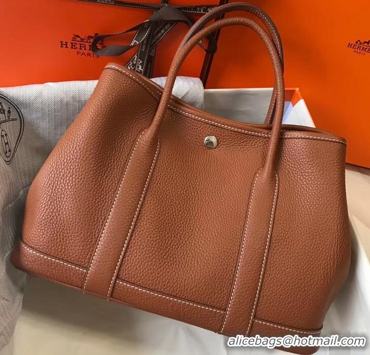 Trendy Design Hermes Calfskin Garden Party 30/36 Bag H12601 Brown