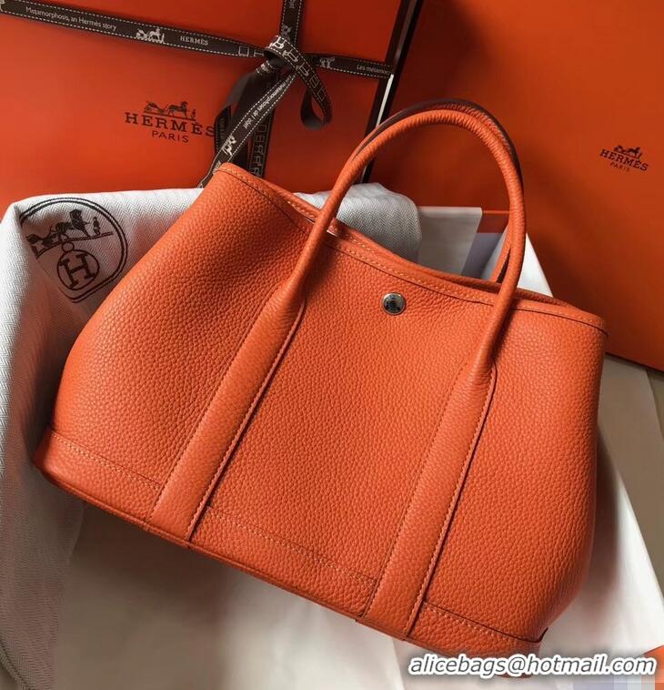 Famous Brand Hermes Calfskin Garden Party 30/36 Bag H12601 Orange