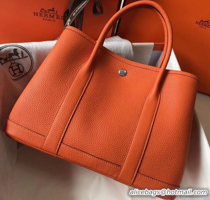 Famous Brand Hermes Calfskin Garden Party 30/36 Bag H12601 Orange