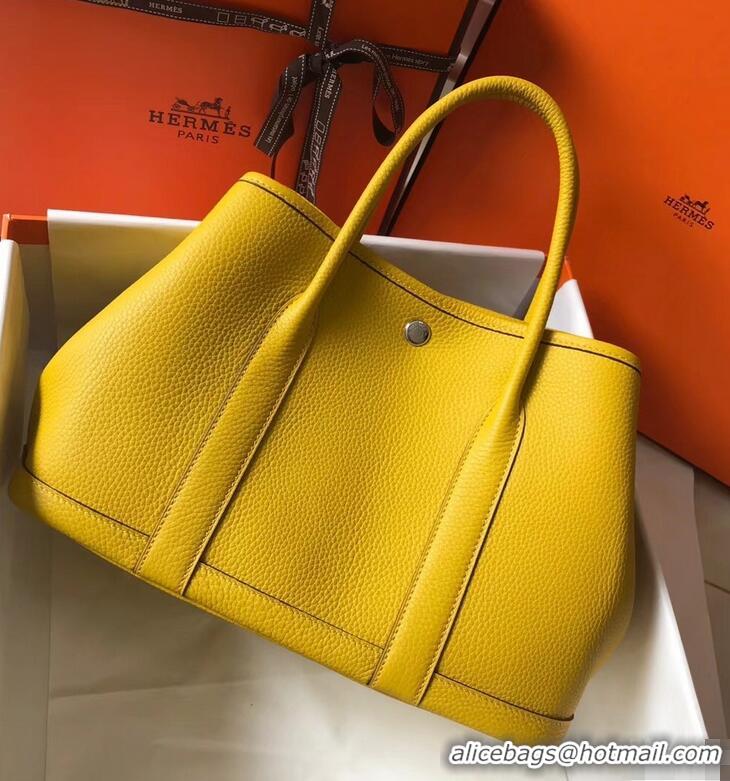 Discount Fashion Hermes Calfskin Garden Party 30/36 Bag H12601 Yellow