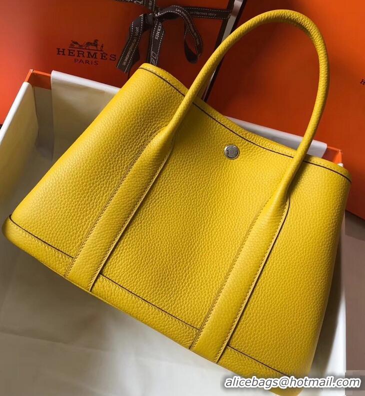 Discount Fashion Hermes Calfskin Garden Party 30/36 Bag H12601 Yellow