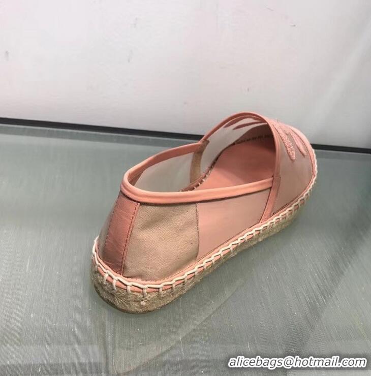 Classic Specials Chanel CC Logo Mesh and Grosgrain Espadrilles G34651 Pink 2019