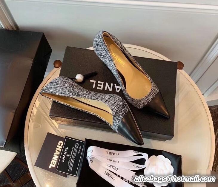 Lowest Price Chanel Pearl Heel 8.5cm Pumps G31983 Tweed 2019