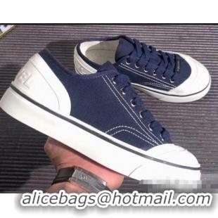 Top Design Chanel Logo Sneakers G34760 Fabric Dark Blue 2019