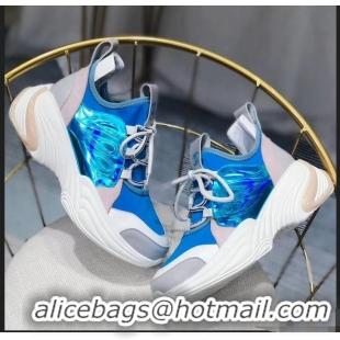 Well Crafted Chanel CC Logo Multicolor Sneakers G32214 Blue 2019