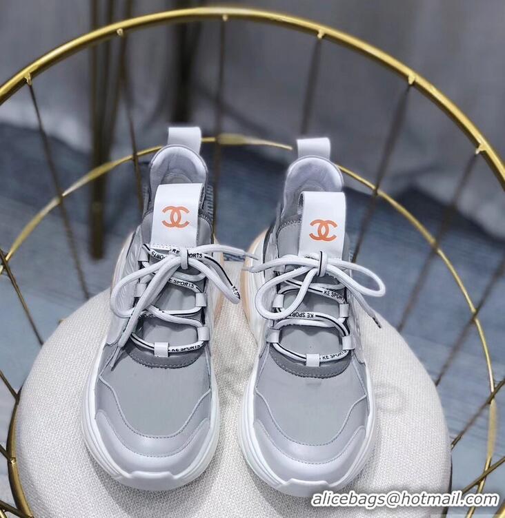 Trendy Design Chanel CC Logo Multicolor Sneakers G32214 Gray 2019